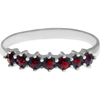 Prsten Český granát prsten stříbrný 120008 Velikost: 59