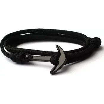 Náramek Fashion Jewelry Stylový náramek kotva černý