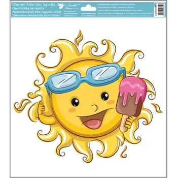Okenní dekorace Anděl Okenní dekorační fólie Sluníčko se zmrzlinou 30 x 33,5 cm