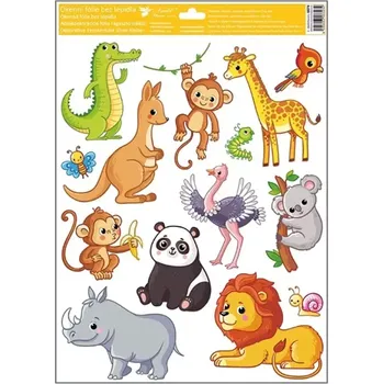 Okenní dekorace Velká okenní fólie zvířátka 30 x 42 cm krokodýl