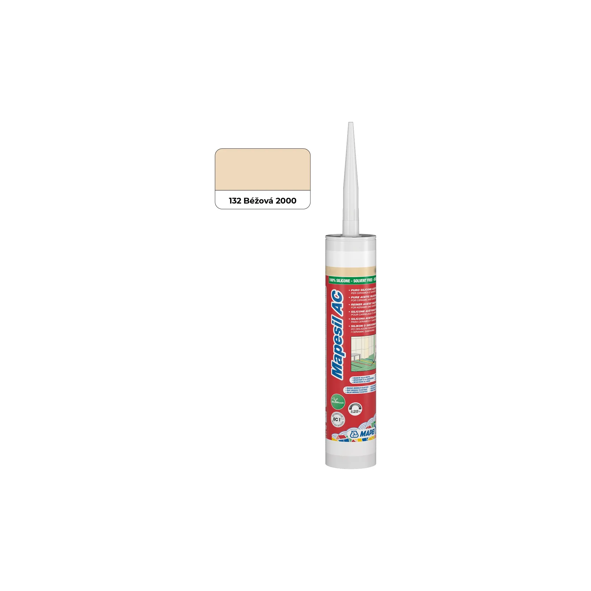 Fotografie 2 - Stavební silikon Mapei Mapesil AC 310 ml 132 béžový