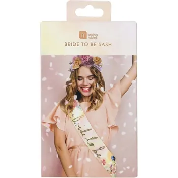 Party dekorace Talking Tables Šerpa na rozlučku se svobodou Bride to Be