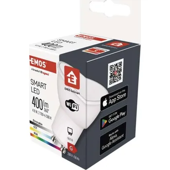 Žárovka EMOS LED žárovka GoSmart MR16 / GU10 / 4,8 W / stm. / Wi-Fi