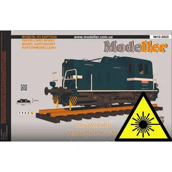 Modelová železnice Posunovací dieselová lokomotiva T 203 - Laserové doplňky - kostra, díly kol