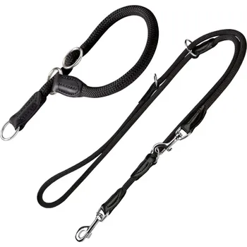 Obojek pro psa HUNTER Freestyle sada: Obojek + vodítko pro psy, černý - velikost obojku max. 45 cm + vodítko 200 cm