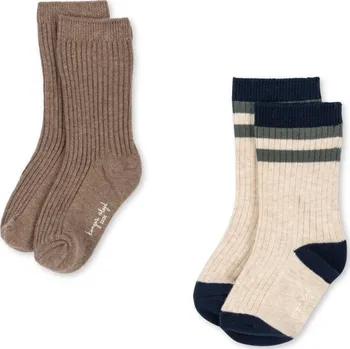 Dívčí oblečení Dětské ponožky Konges Sløjd 2 PACK RIB SOCKS 2-pack KS103647.9BYA námořnická modř 59X, vel. 19/21