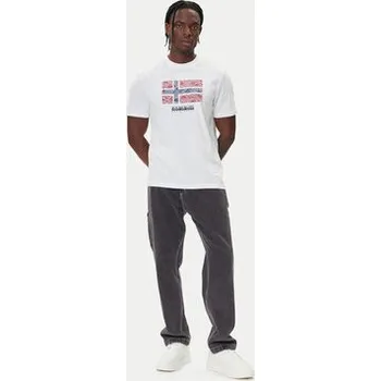 Pánské tričko Napapijri T-Shirt S-Drapeau Ss NP0A891K Bílá Regular Fit XL