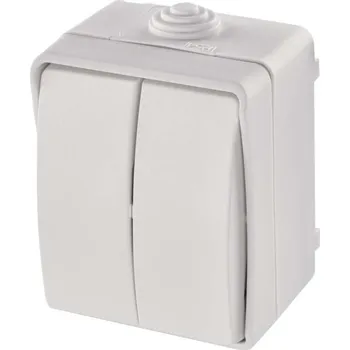 vypínač EMOS A1398.4 Přepínač nástěnný č. 5 IP54, 2 tlačítka