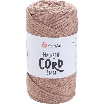Příze Yarn Art Macrame Cord 3 mm 85 m 768 Brown Šňůra