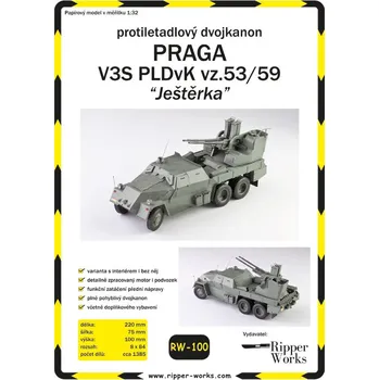 Plastikový model Praga V3S PLDvK vz.53/59 - Ještěrka