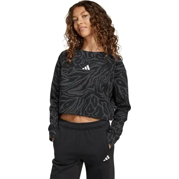 Chlapecká mikina Dětská mikina adidas černá barva, vzorovaná, JM1367 99X, vel. 170