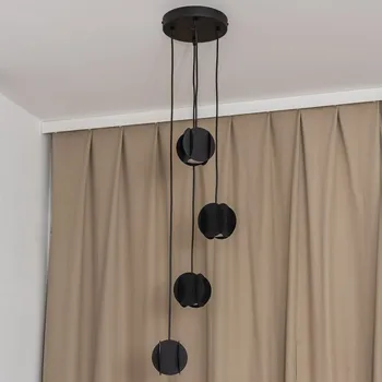 Lustr na lanku GAMBIT 4xGU10/10W/230V černá