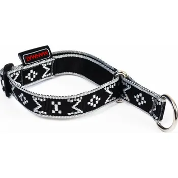 Obojek pro psa ManMat obojek POLOSTAHOVACÍ pro MALÁ PLEMENA - stříbrná