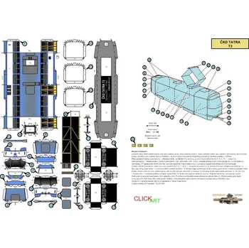 Vystřihovánky Tramvaj ČKD Tatra T3 - Ostrava