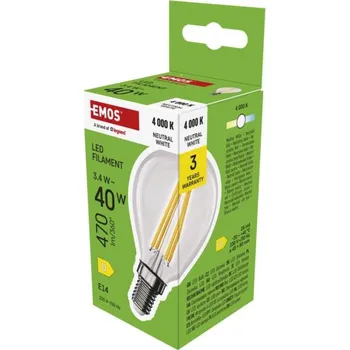 Žárovka EMOS LED žárovka Filament Mini Globe / E14 / 3,4 W (40 W) /