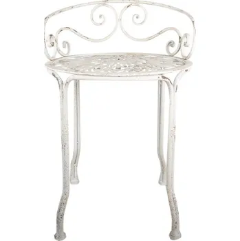 Pohovka Bílá kovová stolička Zeeman – 44x67 cm cm + doprava zdarma