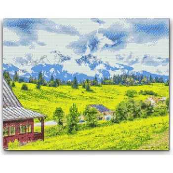 Diamantové malování Diamantové malování - Vysoké Tatry Velikost: 40x50cm, Rámování: Pouze srolované plátno, Diamanty: Čtvercové