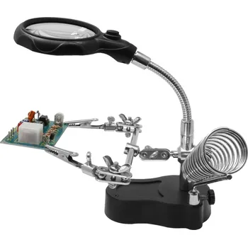 Lupa Třetí ruka s lupou a LED