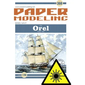 Dřevěná hračka Plachetnice Orel - Laserové doplňky - dřevěná paluba