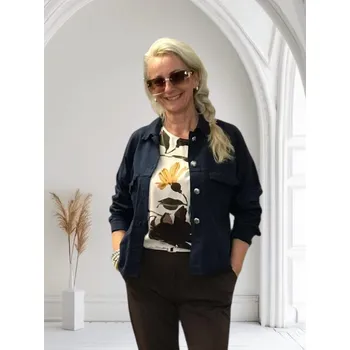 Vella dámská bunda podzimní teplákovina Barva: Námořnická modrá, Size system: One size