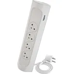 Legrand prodlužovací kabel 1 m / 4 zásuvky / bílá-černá / PVC / 1,5 mm2