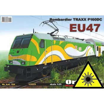 Papírový model Bombardier TRAXX P160DC - EU47 - Laserové doplňky - kostra