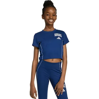 Dívčí tričko Dětské tričko adidas JM3855 námořnická modř 59X, vel. 164