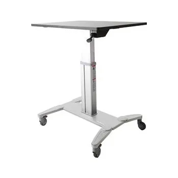 StarTech.com Mobile Standing Desk, Portable Sit Stand Ergonomic Height Adjustable Cart on Wheels, Rolling Computer/Laptop Workstation Table w/ Locking One-Touch Lift for Teachers/Student - Mobile Computer Table (STSCART) - Stojan - pro notebook / klávesni