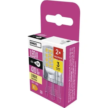 Žárovka EMOS LED žárovka Classic JC 4W G9 teplá bílá