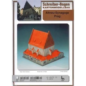 Plastikový model Staronová synagoga v Praze