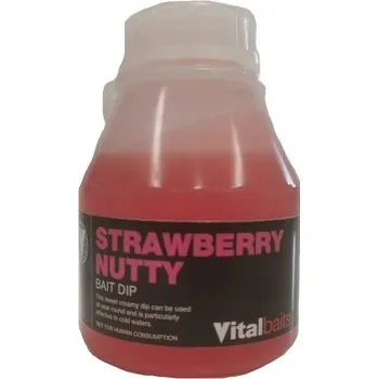 Návnadové aroma Dip Vitalbaits Strawberry Nutty 250ml