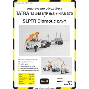 Plastikový model Tatra 148-T2 souprava pro odvoz dlouhého dřeva