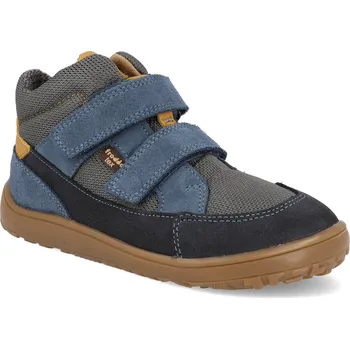 Barefoot kotníkové boty Froddo - UP Autumn Tex Denim modré Velikost: 32