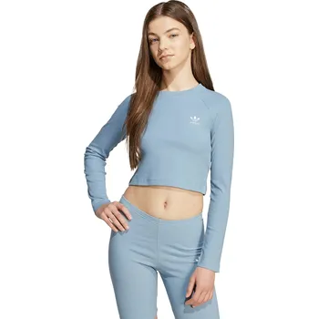 Dětské tričko s dlouhým rukávem adidas Originals JW2599 modrá 50X, vel. 128