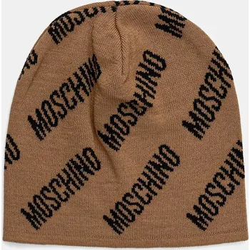 Módní doplněk Čepice s vlnou Moschino M5859.60112 hnědá 82X, vel. ONE SIZE