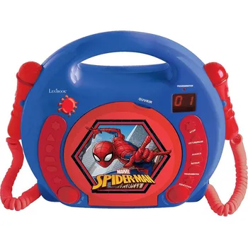 Hudební nástroj pro děti Lexibook Přenosný CD přehrávač Spider-Man se 2 mikrofony