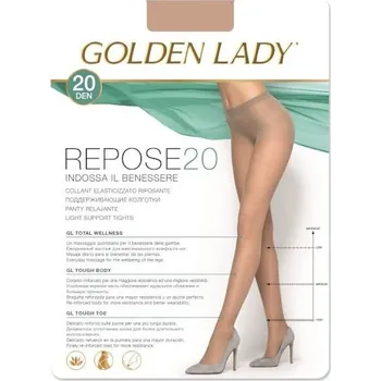 Dámské punčochy Lehce kompresní silonky Golden Lady Repose 20 den Velikost: M, Barva: vanilková