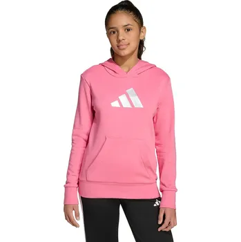 Chlapecká mikina Dětská mikina adidas růžová barva, s kapucí, s potiskem, JV5266 30X, vel. 164