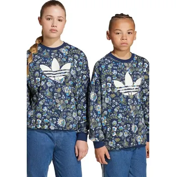 Chlapecká mikina Dětská mikina adidas Originals tmavomodrá barva, vzorovaná, JX6316 59X, vel. 134