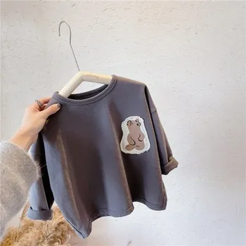 Dívčí mikina Dětská mikina L542 tmavě šedá 3