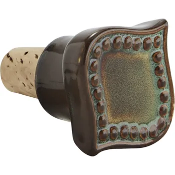 MADAM STOLTZ Zátka na víno Brown Green