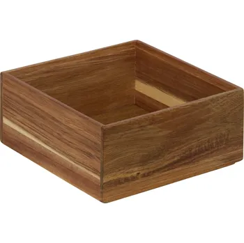 5five Simply Smart Čtvercový dřevěný organizér TIDY SMART, 15 x 15 x 7 cm