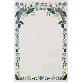 Blok Rifle Paper Co. Poznámkový blok Peacock Large