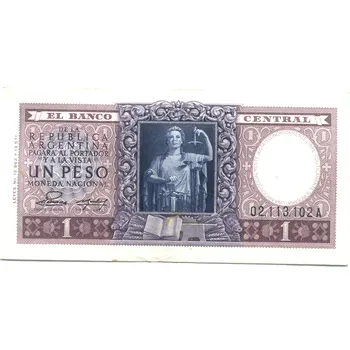 ARGENTINA. 1 peso (1952-1955). Pi. 260.