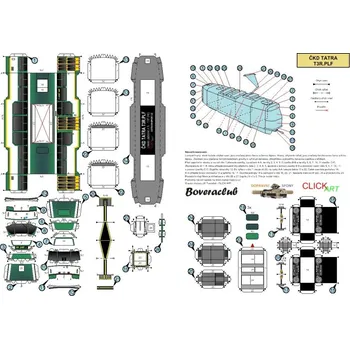 Vystřihovánky Click Art Tramvaj ČKD Tatra T3 R.PLF Liberec- Jablonec