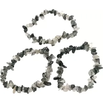 Náramek Sekaný náramek z křišťálu a turmalínu AA – ochranný minerální šperk pro energii a rovnováhu