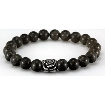 Náramek Dámský náramek z nummitu QA, "karma, ochrana a energie", kuličky cca 8 mm, RARITA (NT3991NS)