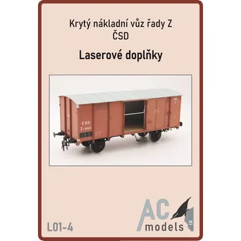 Modelová železnice Krytý nákladní vůz řady Z ČSD - Laserové doplňky - detaily, díly kol
