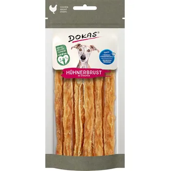Pamlsek pro psa Dokas s proužky kuřecích prsou 3 × 50 g