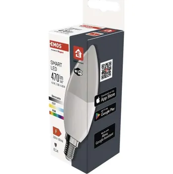 Žárovka EMOS LED žárovka GoSmart svíčka / E14 / 4,8 W / RGB / Wi-Fi